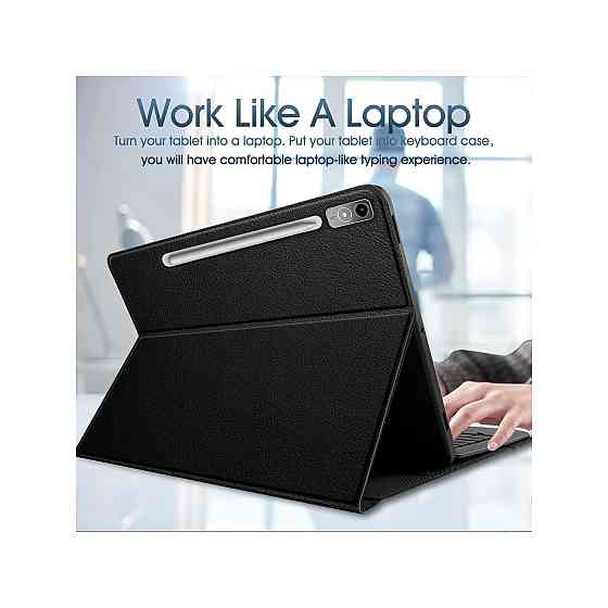 Чохол з клавіатурою Wineecy TB370FU для Lenovo Tab P12 12.7 2023 Bluetooth QWERTZ підсвітка 7 кольорів тачпад PU шкіра Київ