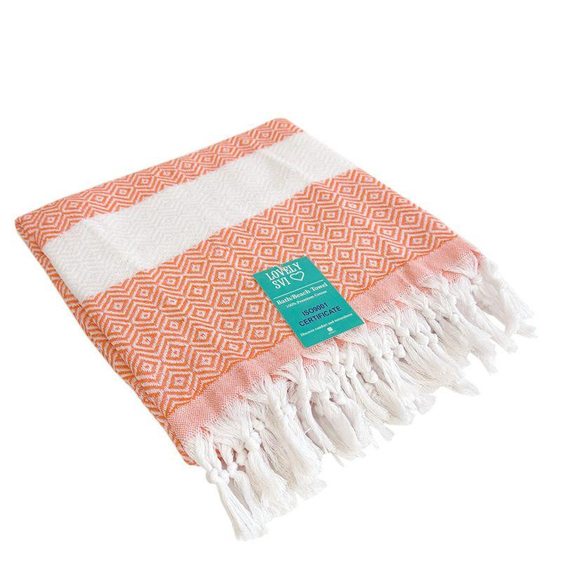 Турецкие пляжные полотенца Lovely Svi - Пештемаль - XХL (100 на 180 см) - хлопок -Кораловый Киев - изображение 1