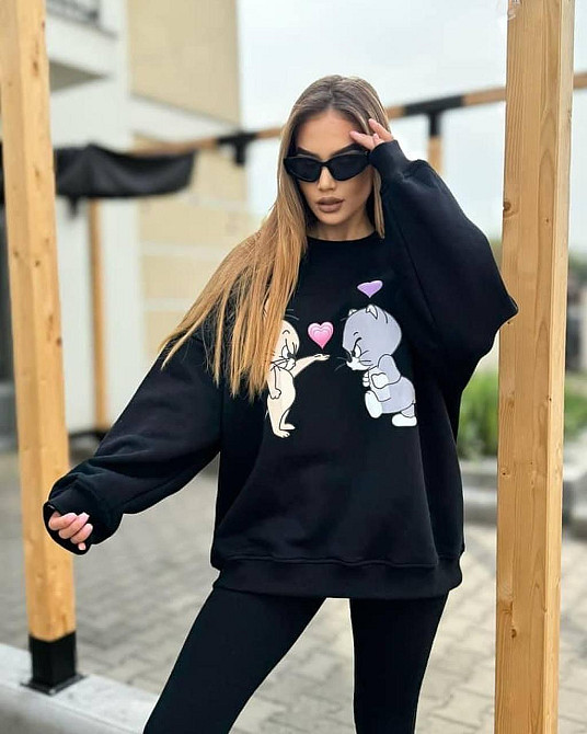 Жіночий трендовий зимовий костюм Чорний, 46/48 Одеса - фото 8