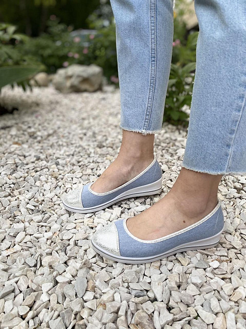 NEW ROSE Сліпони жіночі NEW ROSE C21B блакитні (літо, тканина) (1362) 37-42 39 Коломия - фото 1