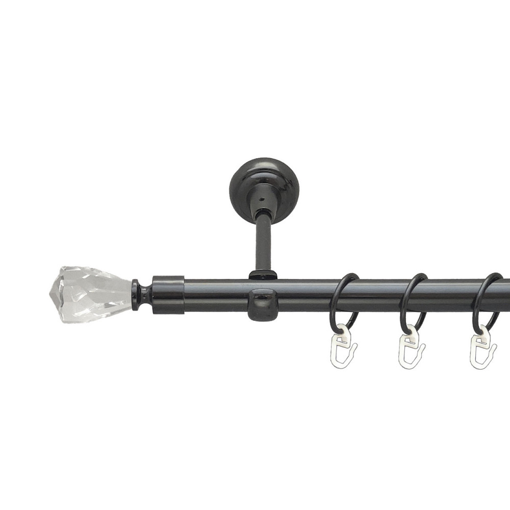 Карниз Orvit Лучетта металевий однорядний відкритий Онікс 19 мм 240 см (00-00014815) Львов - изображение 1