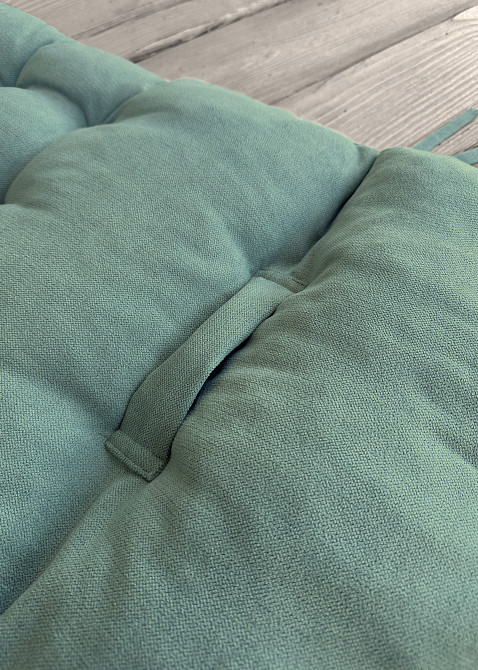 Подушка для стільців (40x120х7 см) подвійна Decorator Соро колір бірюзовий 84-109 Київ - фото 6