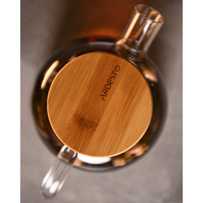 Заварник Ardesto Gemini боросилікатне скло бамбук прозорий 1000мл (AR3010GBM) Вінниця - фото 12