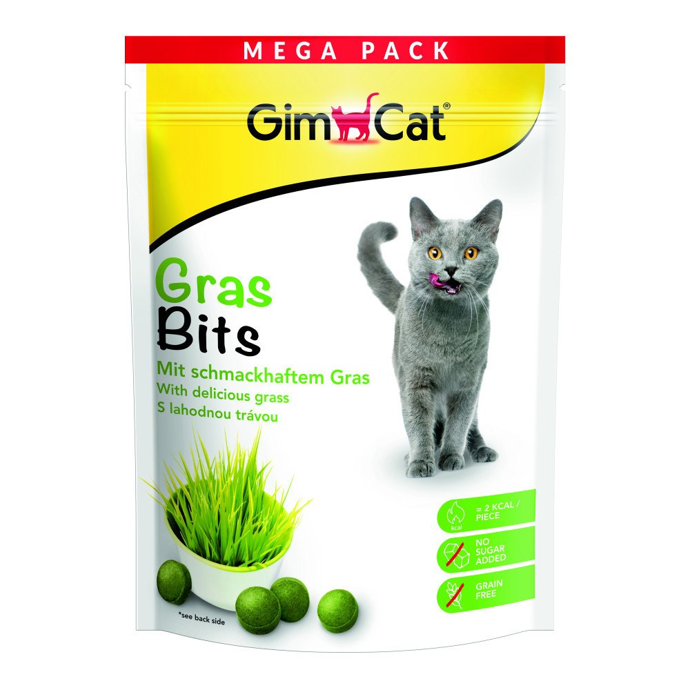 Витамизированные таблетки для кошек GimCat Gras Bits травяные шарики, пауч, 425 г Винница - изображение 3