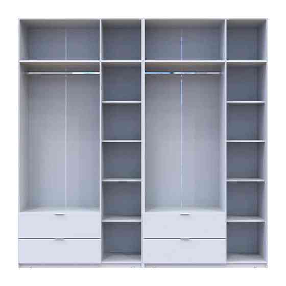 Шкаф для одежды Doros Лукас Белый 3+3 ДСП 240х50х240 DRS-011683 (42005106) Днепр