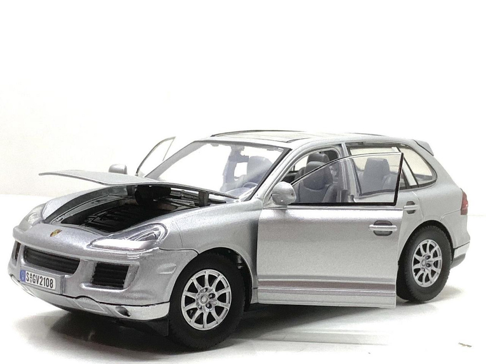 Машина Автосвіт Porsche Cayenne інерційна відкриваються двері капот багажник 1:24 Сіра (AP-1907) Чернигов - изображение 6