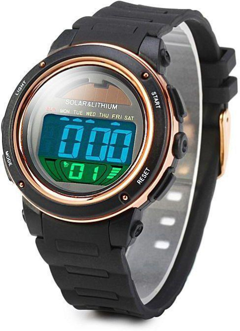 Чоловічий спортивний годинник Skmei 1096 із сонячною батареєю (Золотисті) Вінниця - фото 2