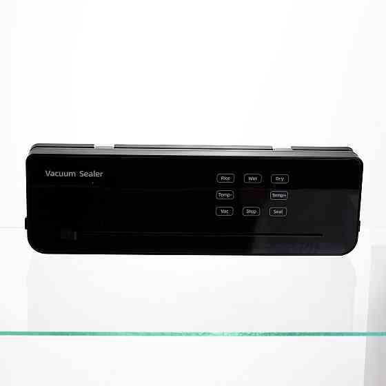 Вакууматор побутовий сенсорний для сухих і вологих продуктів 120 Вт із вбудованим різаком пакувальник вакуумний Чорний HP-11-29B Київ
