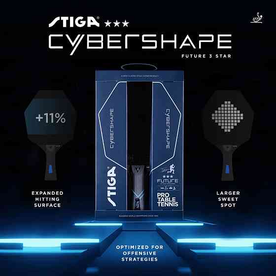 Ракетка для настільного тенісу Stiga Cybershape Future 3 Star FL (1213-0304-35) Київ