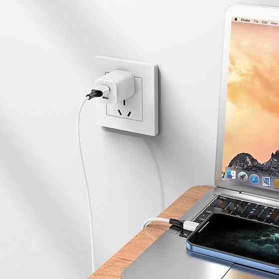 Кабель Type-C - Lightning BOROFONE BX79 3A 20W 1m силиконовый силиконовые разъемы цвет белый BX79PDLW Одесса