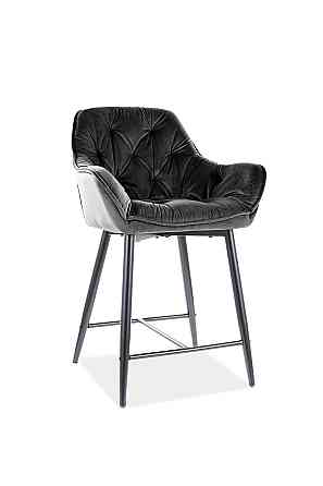 Барний стілець CHERRY H-2 VELVET чорний каркас/чорний BL.19 Киев