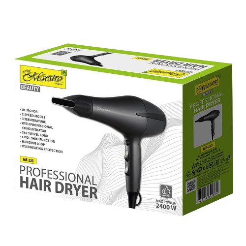 Фен для волосся 2000-2400W (2 швидкості/3 темпер.режими) MR-223 Maestro Житомир - изображение 3