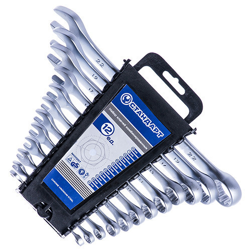 Набір ріжково-накидних ключів 12 од. (8-24 мм) на холдері СТАНДАРТ-NKK12STA Одеса - фото 1