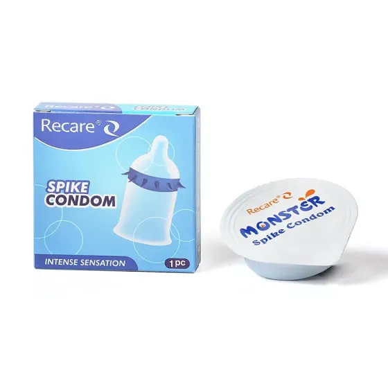 Насадка на член Recare Spike Condom Blue (презерватив с шипами) Львов
