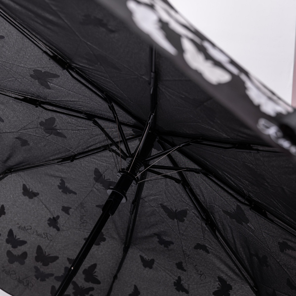 Парасолька напівавтомат з принтом міцна з поліестеру діаметр 97 см Чорна HP-23-2B Коломыя - изображение 10