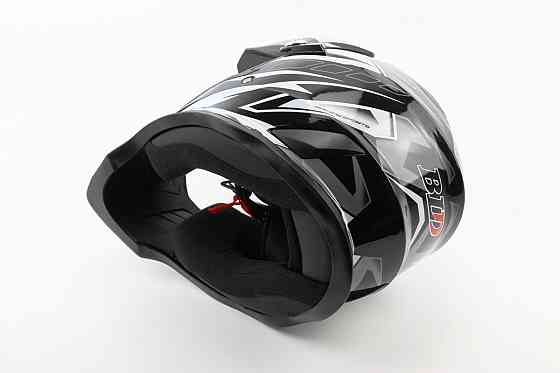 Шолом кросовий/ендуро/АТV BLD-819-7 S (55-56см), ЧОРНО-БІЛИЙ Киев