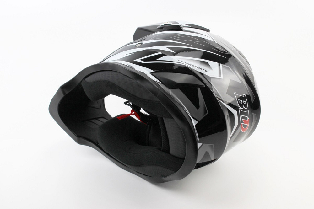 Шолом кросовий/ендуро/АТV BLD-819-7 S (55-56см), ЧОРНО-БІЛИЙ Київ - фото 2