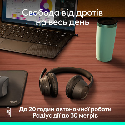 Наушники Logitech Zone 305 for Business Wireless/Bluetooth Teams Black (981-001451) Винница - изображение 6