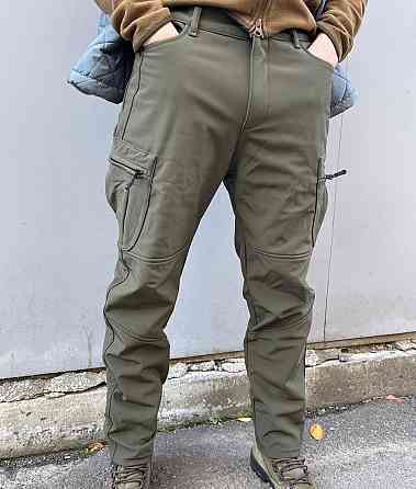 Тактические теплые штаны Softshell Хаки XL Киев