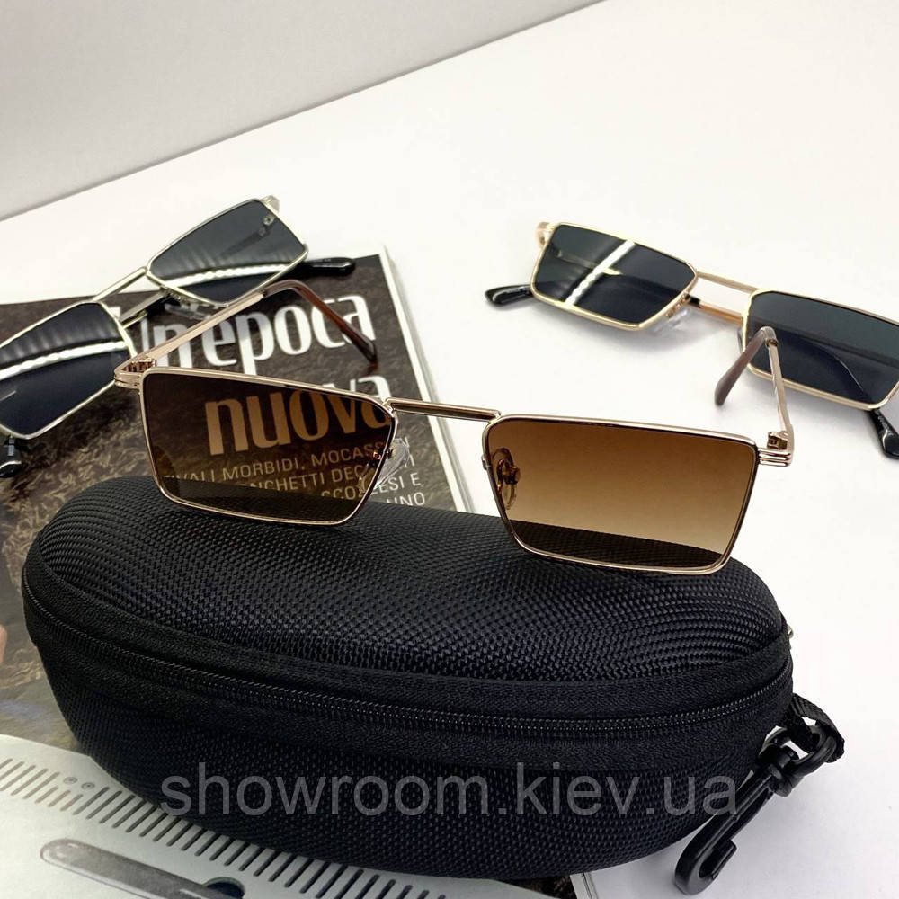 Жіночі модні сонцезахисні окуляри Elegance (003) brown Київ - фото 1