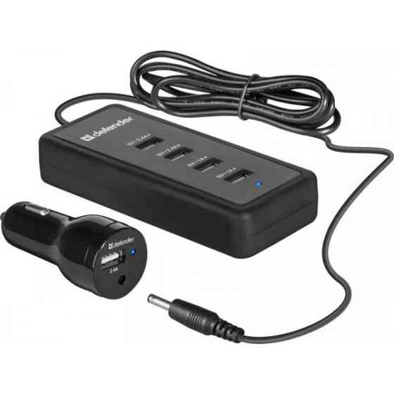 Автозарядка 5xUSB 45W (1 + 4 USB-A) ACA-02 5V/9.2A Defender (83568) Киев