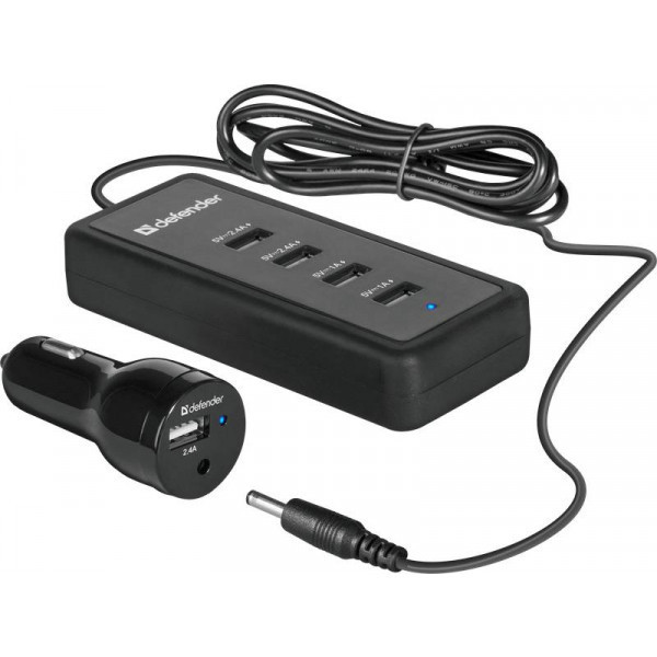 Автозаряджання 5xUSB 45 W (1 + 4 USB-A) ACA-02 5V/9.2A Defender (83568) Київ - фото 4
