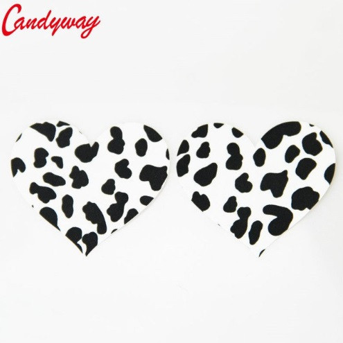 Наклейки на бюст Сердечка 75 мм леопардовый Киев - изображение 1