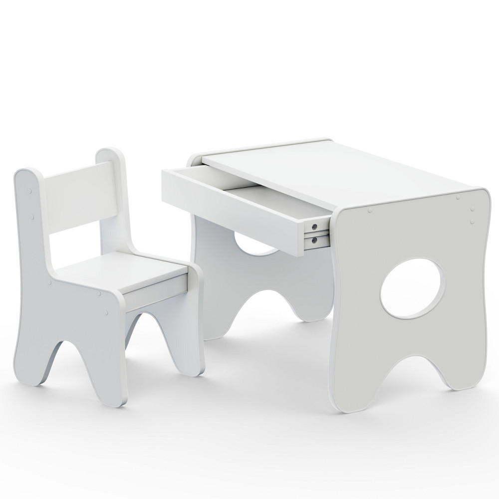 Столик та стільчик для дитини 70×45×51, дитячий гральний стіл та стілець, білий Кам'янське - фото 9
