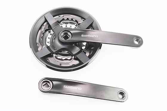 Шатун (кріплення "квадрат") 175мм, 42.34.24T к-кт МТВ, алюмінієві, чорні Tourney FC-TY301 Київ