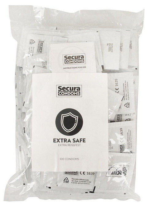 Презервативы прочные SECURA EXTRA SAFE 100 шт Sex Aura Киев - изображение 1