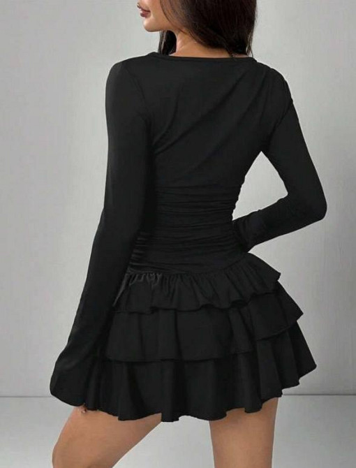 Жіноча базова міні сукня з пишною спідничкою віскоза Одеса - фото 4