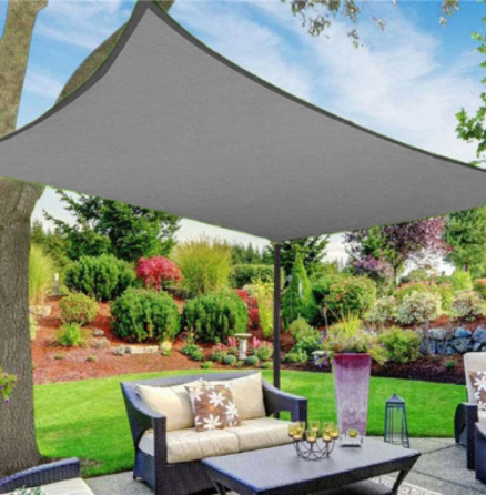 Тент навіс затіняючий прямокутний 4х6м Сітка (Сірий) Вінниця