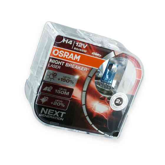 Автолампа 12V 60, 55 (43) Night Breaker Laser 150% (пара) H4 Мукачево