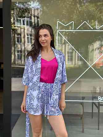 Костюм жіночий літній штапель-шовк Білий M-L Харків