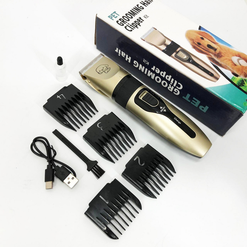 Машинка триммер для стрижки тварин собак / котів на акумуляторі з набором насадок Puppy SP-19 Львів - фото 19