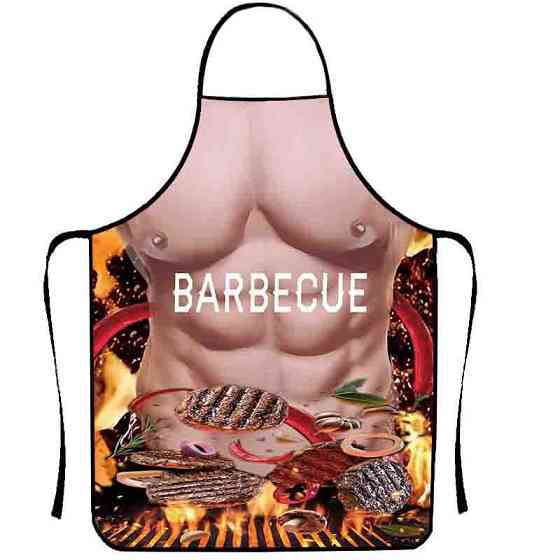 Прикольний фартух Barbecue 80 на 60 см різнобарвний Київ