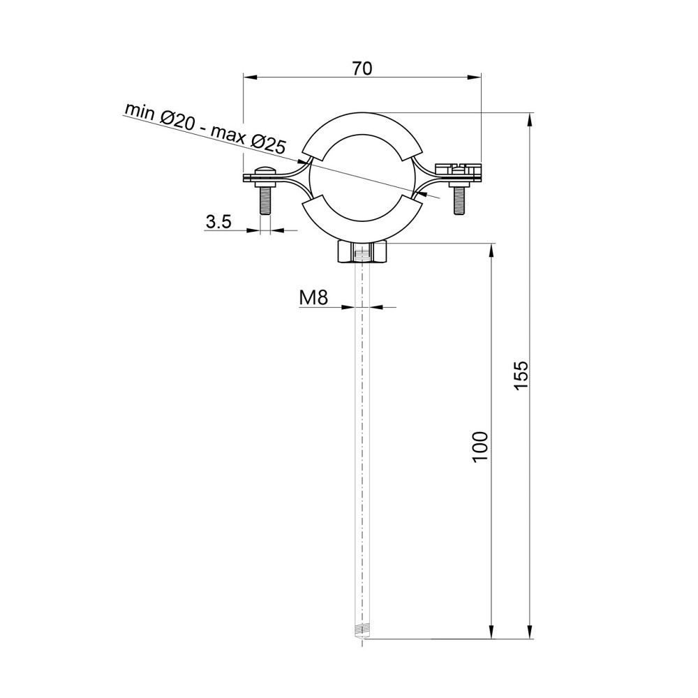 Хомут Thermo Alliance Forte 1/2" (D20-25 мм) SF10015 Київ - фото 4