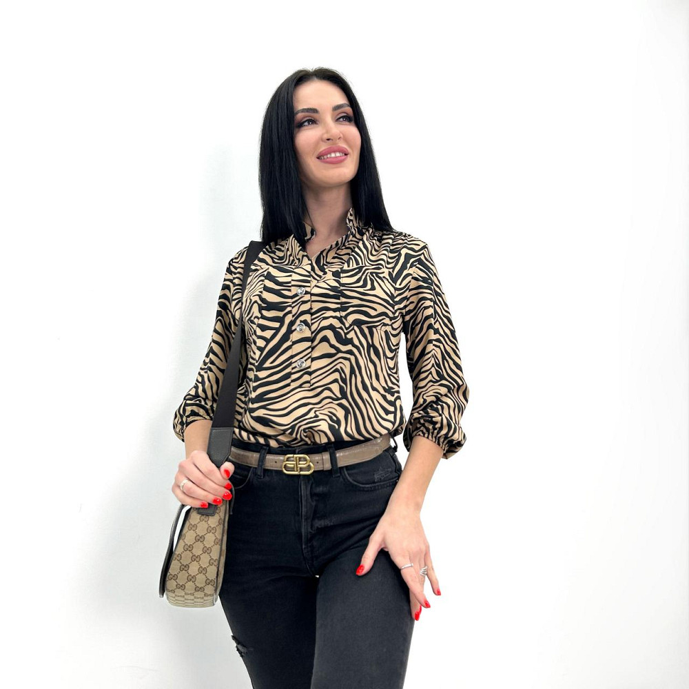 Жіноча блуза з принтом "Desert" оптом | Норма і батал | Розпродаж моделі Київ - фото 8