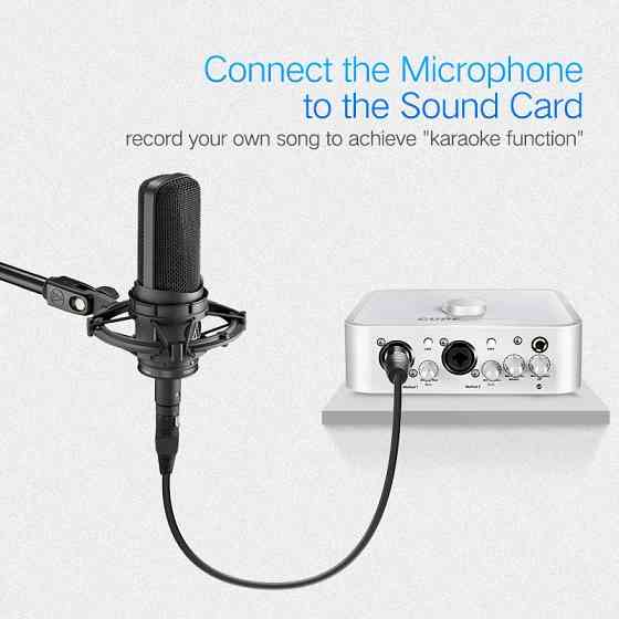 Мікрофонний кабель Ugreen AV130 XLR Male to Female Microphone Cable (Чорний, 3м) Николаев