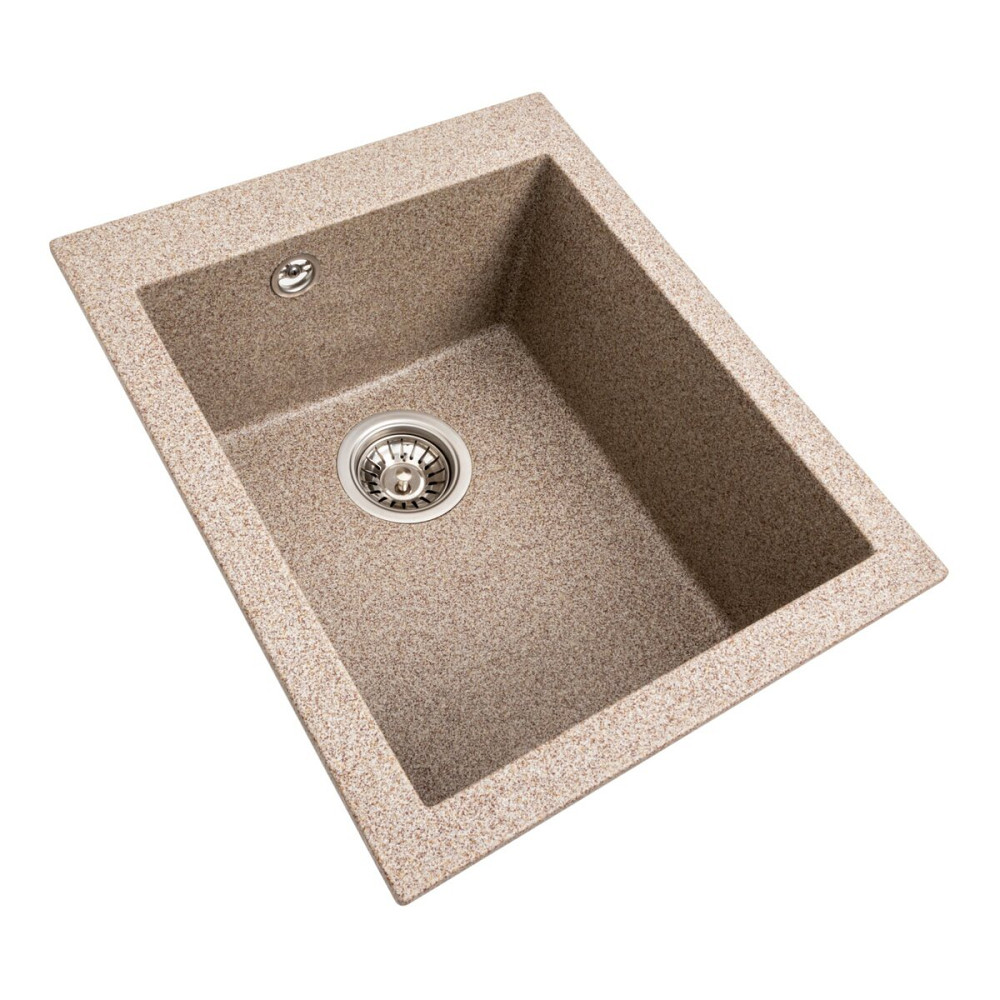 Гранітна мийка для кухні VALESO 4150 SOKIL матова (карамель) Коломия - фото 8