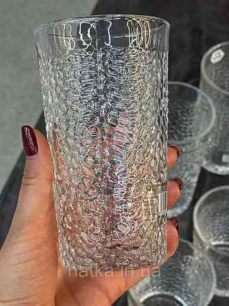 Набір склянок OLens "Льодяник" 390 мл 6 шт. високий прозорий для дому та ресторанів 102-696 Київ