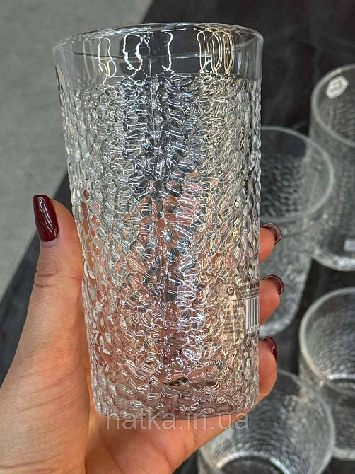 Набір склянок OLens "Льодяник" 390 мл 6 шт. високий прозорий для дому та ресторанів 102-696 Київ - фото 1