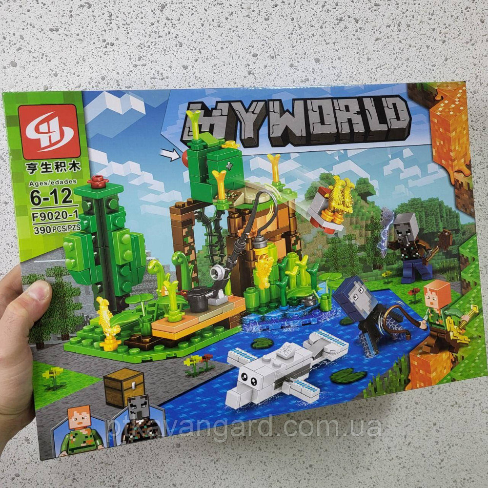 Конструктор Minecraft My World 390 деталей блочний F 9020-1 Хмельницький - фото 1