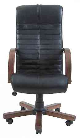 Офісне Крісло Керівника Richman Orion Шкіра Комбо Lux Wood М3 MultiBlock Чорний Дніпро