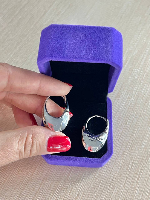 Сережки Saint Laurent у білому золоті Одеса - фото 4