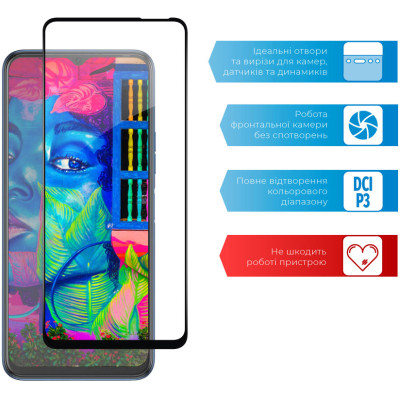 Стекло защитное ACCLAB Full Glue Tecno Spark 8p (1283126533136) Винница - изображение 5