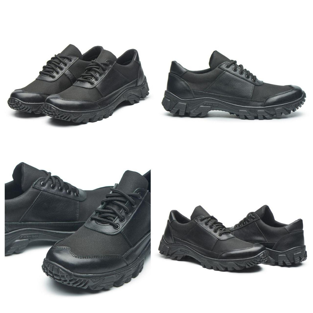 Кросівки тактичні з натуральної шкіри та тканини чорного кольору 40 (26,5 ) Харків - фото 5