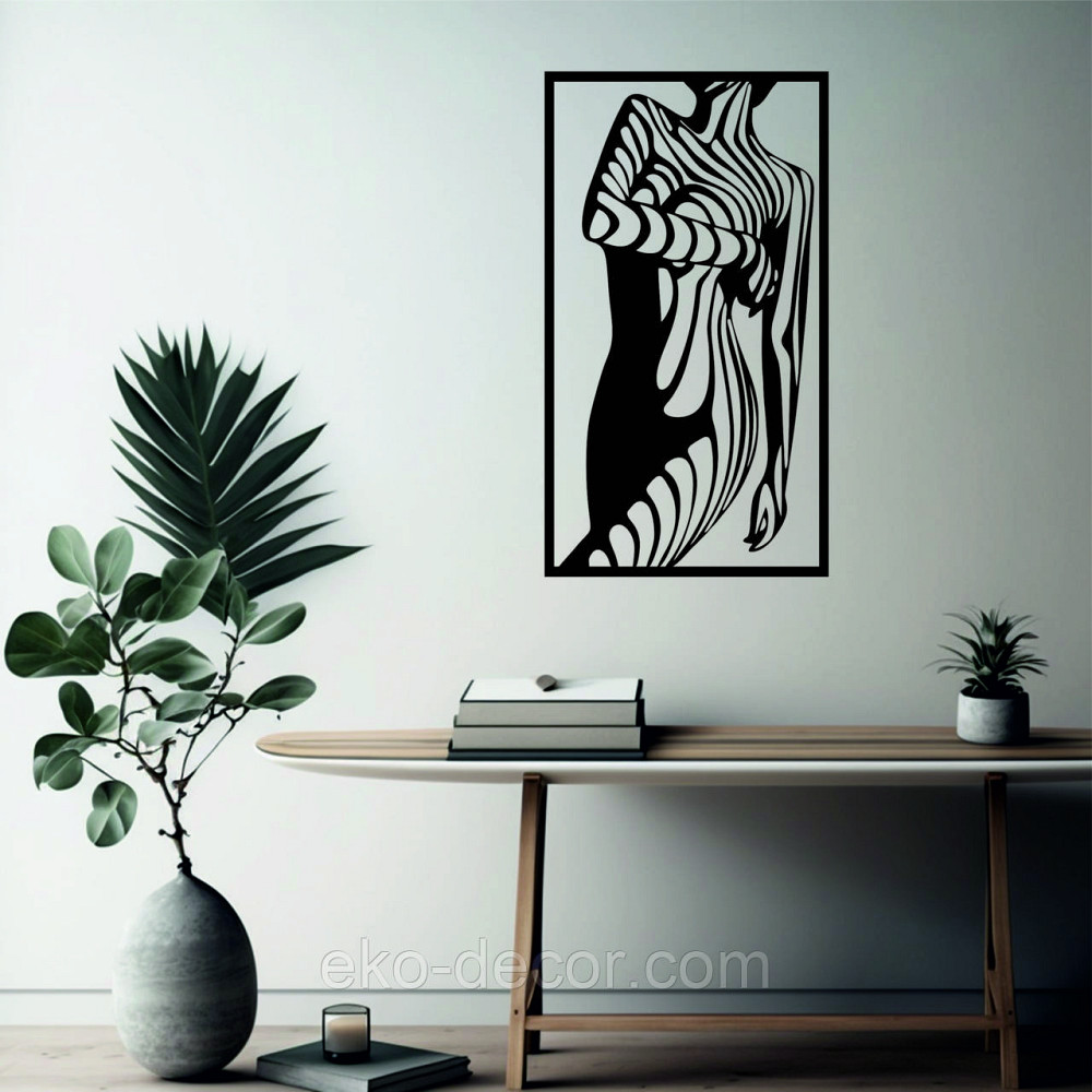 Декоративне настінне Панно «Сілует жінки», Декор на стіну 70*39 см, Чорний Київ - фото 6