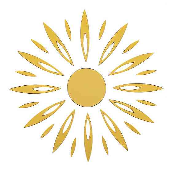 Зеркальный декор акриловый самоклеющийся золото, 25шт(D) SW-00002522 Днепр