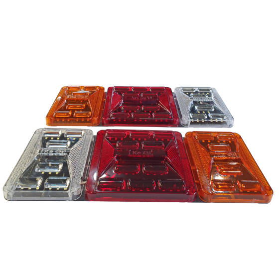 Ліхтар LED задній універсальний 325 х 130 х 20; 24v; 108 led діодів; (38Amber + 48Red + 22White) Мукачево